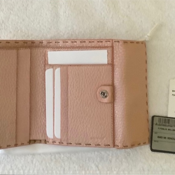 NWT FENDI Pink Selleria Roman Leather Wallet - Picture 3 of 6